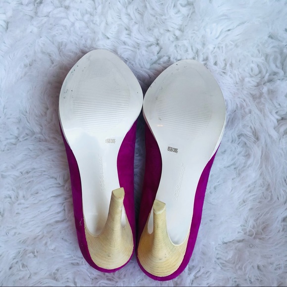 BCBGENERATION Pink Suede Platform Shoes Sz 8.5 - Picture 8 of 16